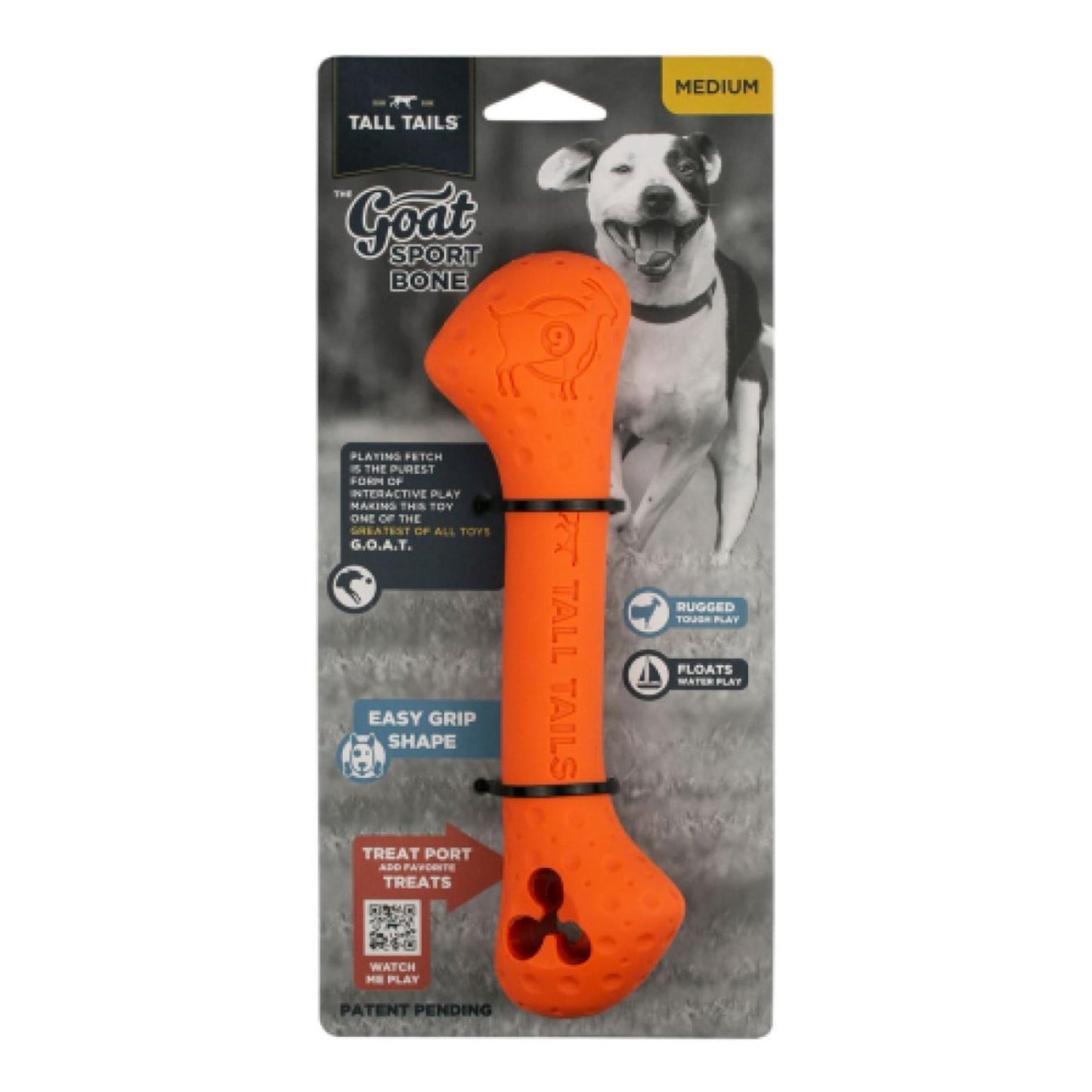 Tall Tails Dog Goat Bone Orange 9 Inch