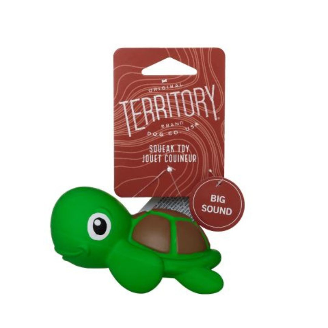 Territory Dog Latex Squeaker Turtle 4.7 Inch