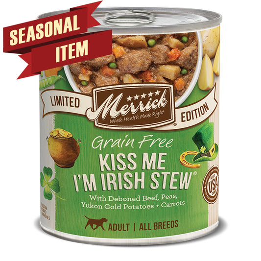 Merrick Dog Seasonal Kiss Me IM Irish 12.7oz. (Case of 12)