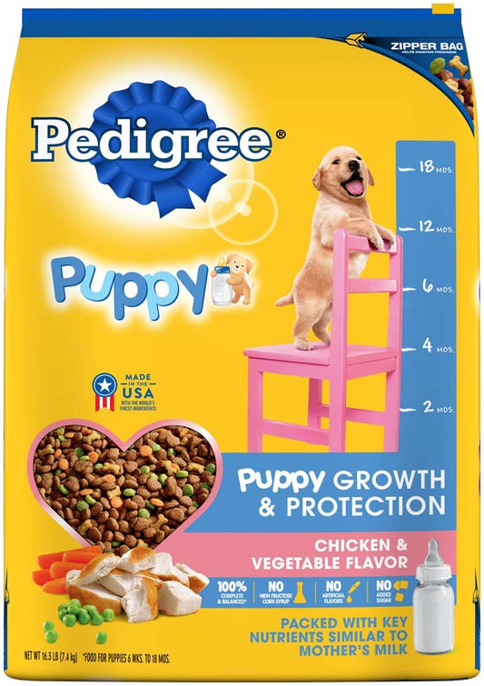 Pedigree Puppy Growth & Protection Dry Dog Food Chicken & Vegetable 1ea/16.3 lb