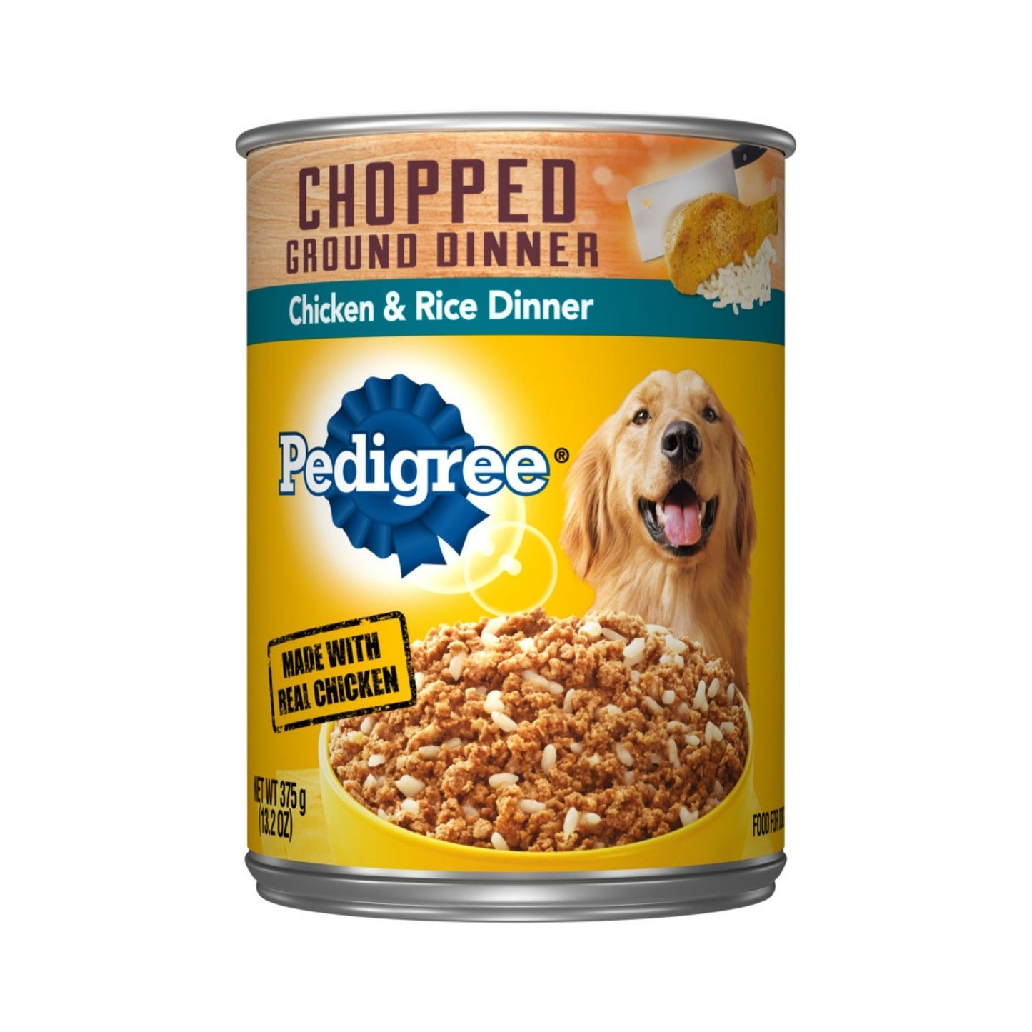 Pedigree Chopped Ground Dinner Adult Wet Dog Food Chicken & Rice 13.2oz. (Case of 12)