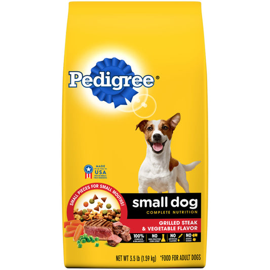 Pedigree Complete Nutrition Small Breed Adult Dry Dog Food Grilled Steak & Vegetable 1ea/3.5 lb