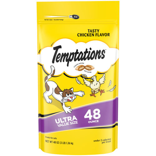 Temptations Classics Crunchy & Soft Adult Cat Treats Tasty Chicken 1ea/48oz.