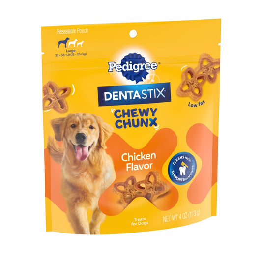 Pedigree Dentastix Chewy Chunx Dog Treat Chicken 1ea/4 oz, LG