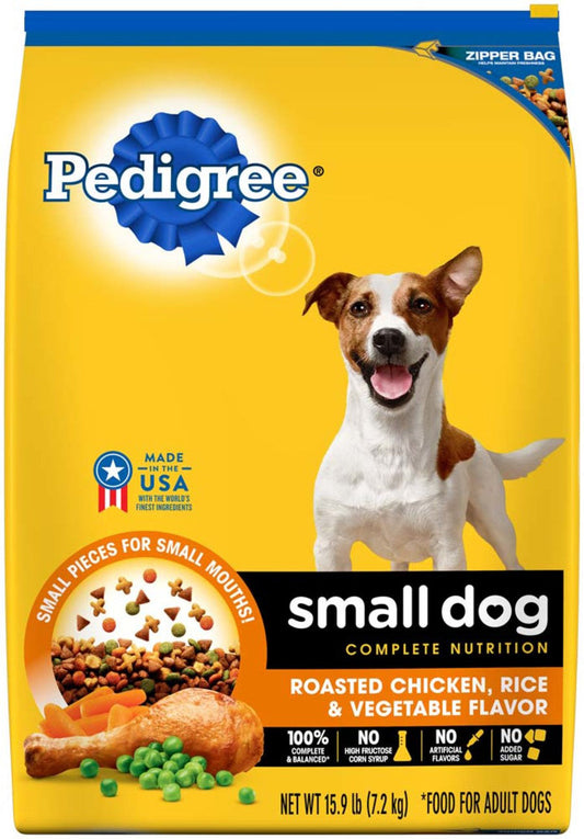 Pedigree Complete Nutrition Small Breed Adult Dry Dog Food Roasted Chicken, Rice & Vegetable 1ea/15.9 lb