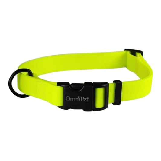 Omni Pet Carnival Biothane Dog Collar Neon Yellow 1 x 18 x 26in.