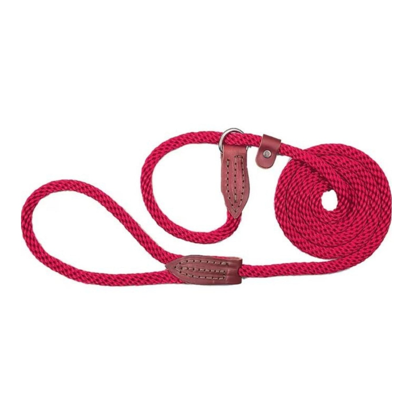 Omni Pet British Slip Loop Rope Leads For Dogs Red 6ft.