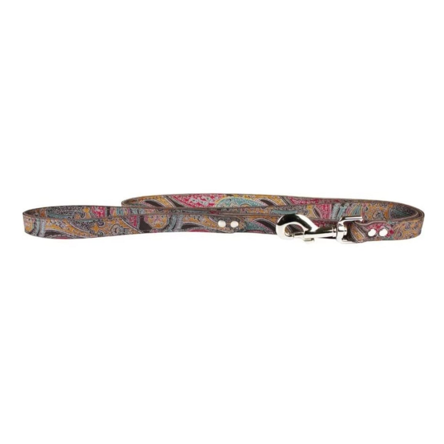 Omni Pet Leather Paisley Dog Leash Chocolate 1/2in. x 4ft.