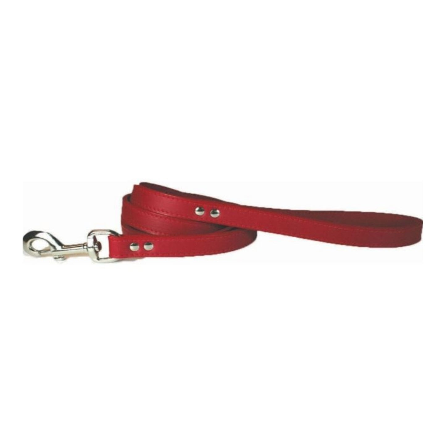 Omni Pet Leather Dog Leash Red  1/2in. x 4ft.