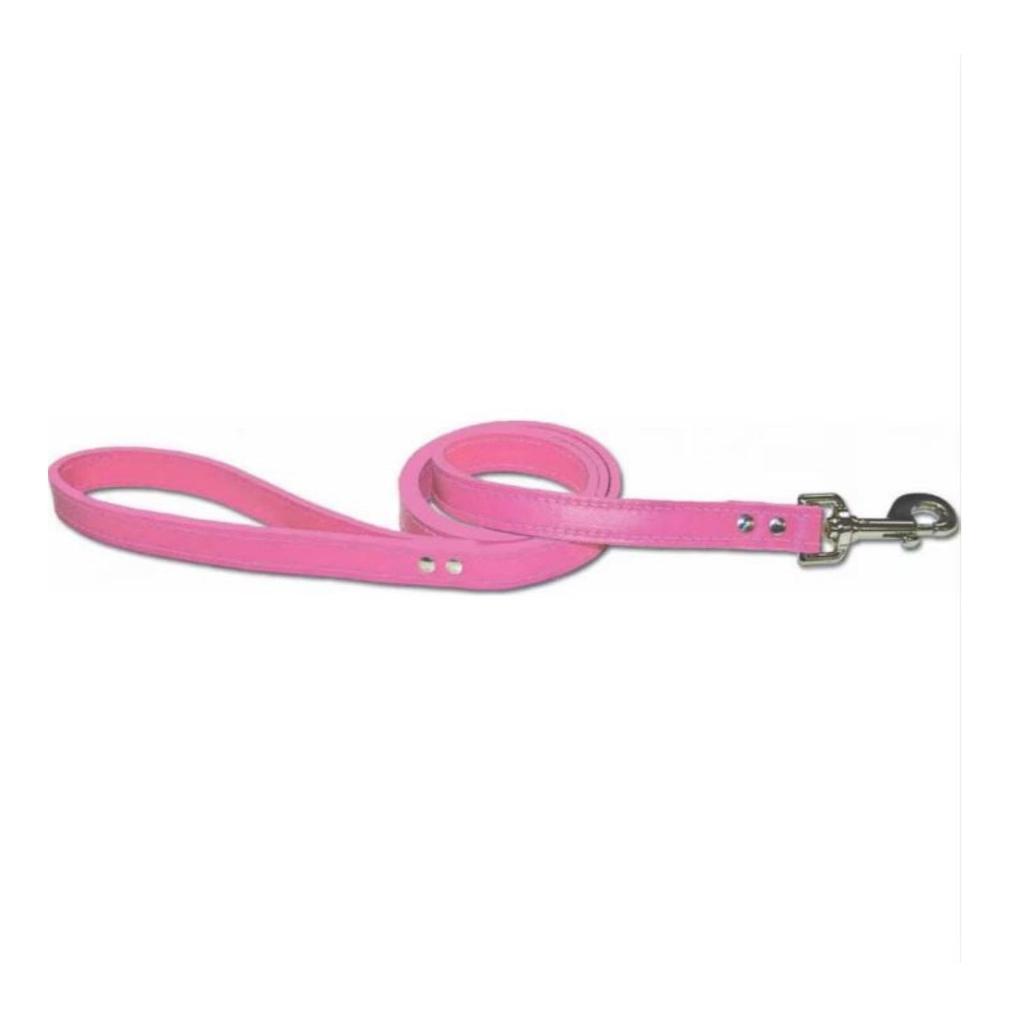 Omni Pet Leather Dog Leash Pink 3/4in. x 4ft.