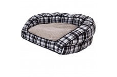 LA Z BOY Tucker Sofa Bed Spencer Plaid Black & White 1ea/33 In X 30 in