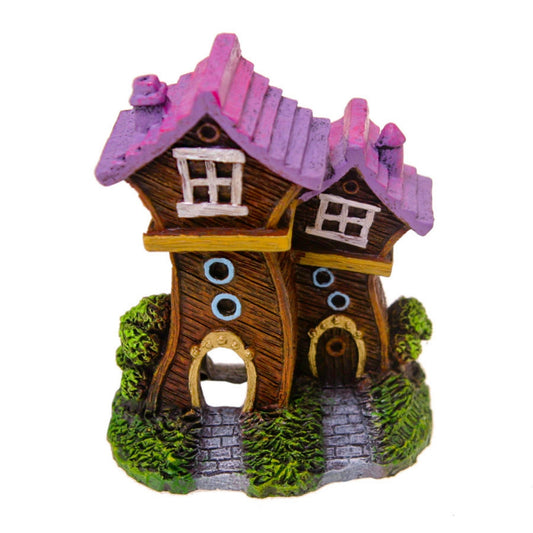 Blue Ribbon Pet Products Fun House Village Ornament Purple Roof, 1ea/SM