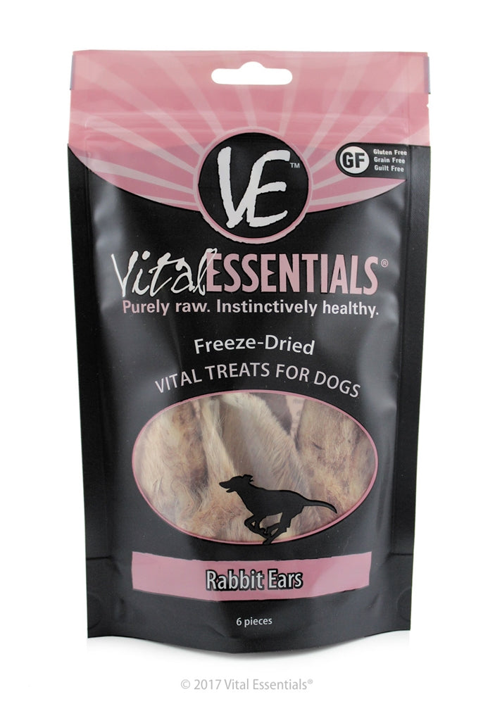 Vital Essentials Fd Vital Rabbit ear Treat 6Pc