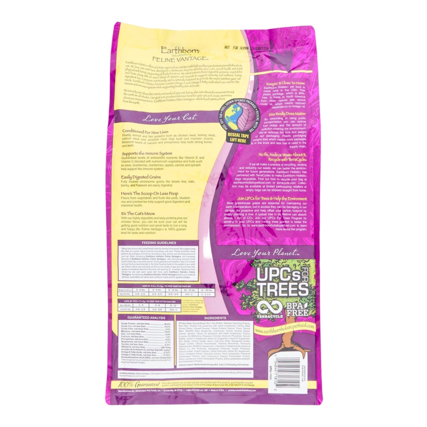 Earthborn Holistic Feline Vantage Dry Cat Food 1ea/5 lb