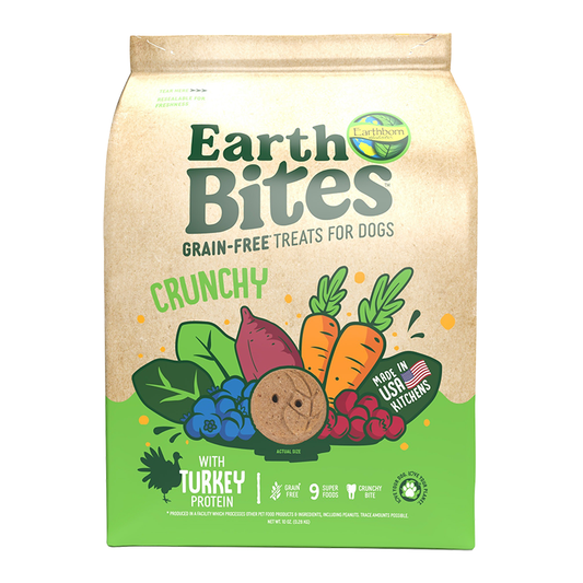 Earthborn Holistic EarthBites Crunchy Dog Treats Turkey & Pumpkin 1ea/10 oz