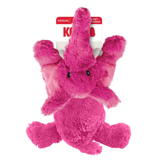 KONG Cozie Elmer Elephant Plush Dog Toy Pink 1ea/MD