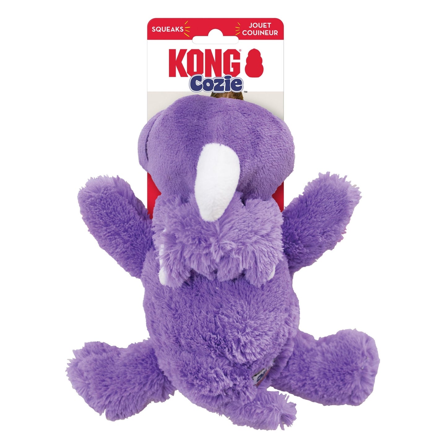 KONG Cozie Rosie Rhino Plush Dog Toy Purple 1ea/MD