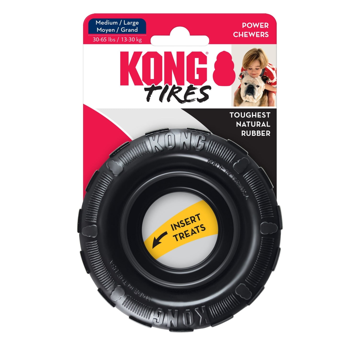 KONG TIRES Dog Toy 1ea/MD/LG