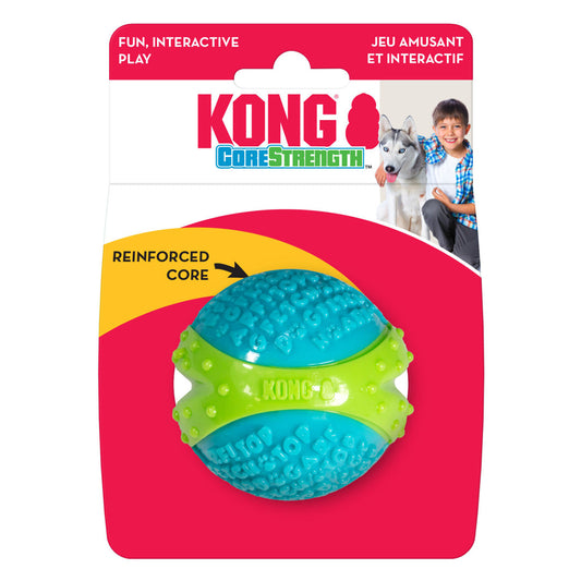 KONG Corestrength Dog Toy Ball Blue 1ea/MD