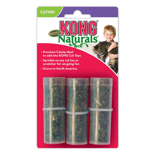 KONG Naturals Premium Catnip Refillable Tubes 1ea/9 g, 3 pk