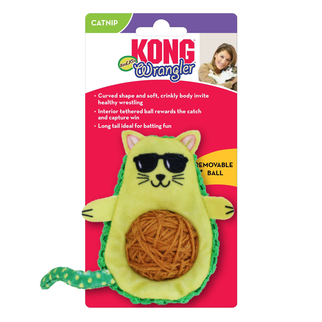 KONG Wrangler Avocato Cat Toy 1ea