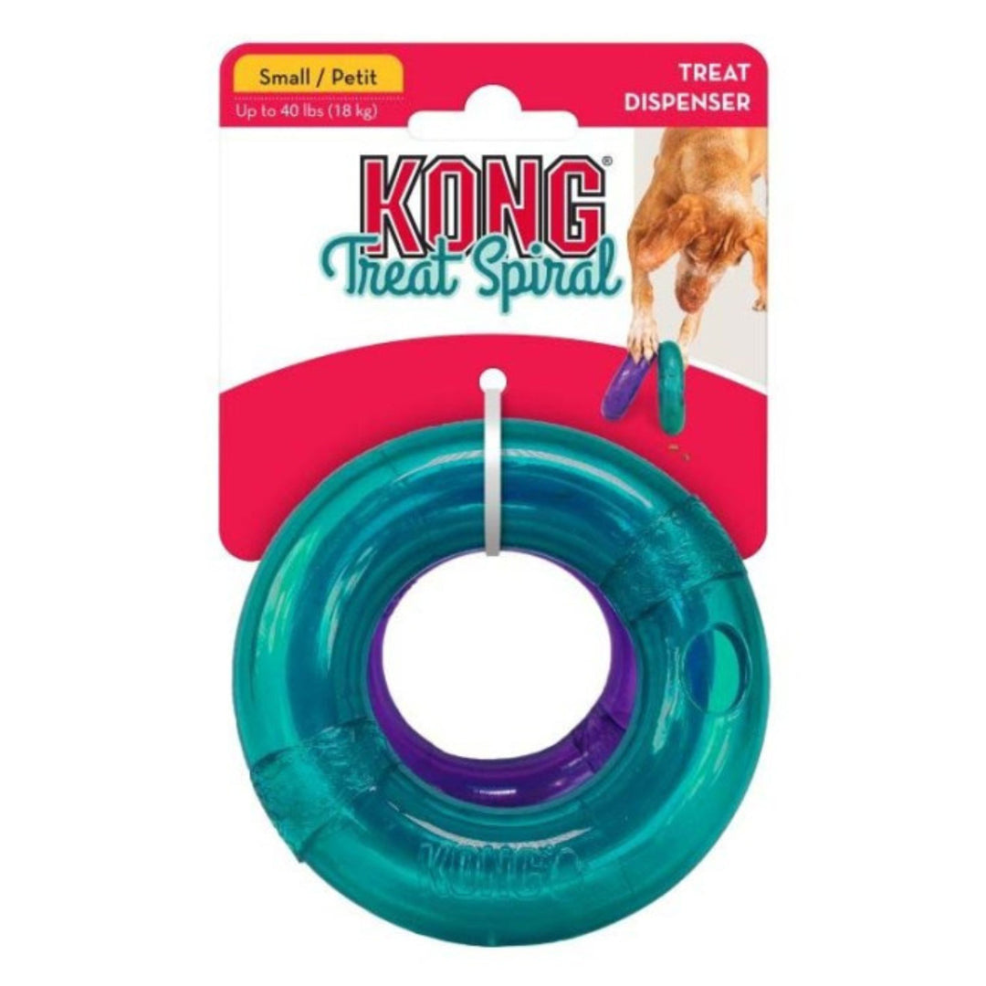 KONG Treat Spiral Ring Treat Dispenser Dog Toy Assorted 1ea/SM