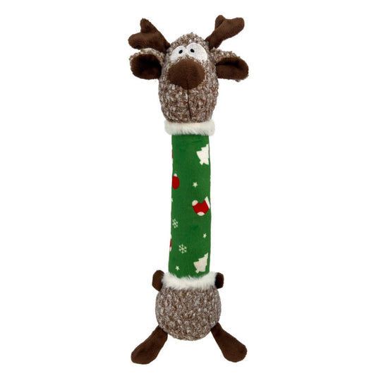 KONG Holiday Shakers Luvs Reindeer Dog Toy Green, 1ea/MD