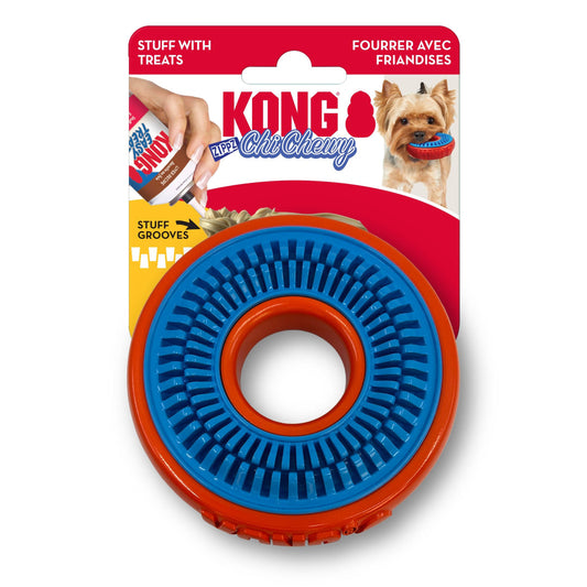 KONG ChiChewy Zippz Dog Toy Ring 1ea/SM