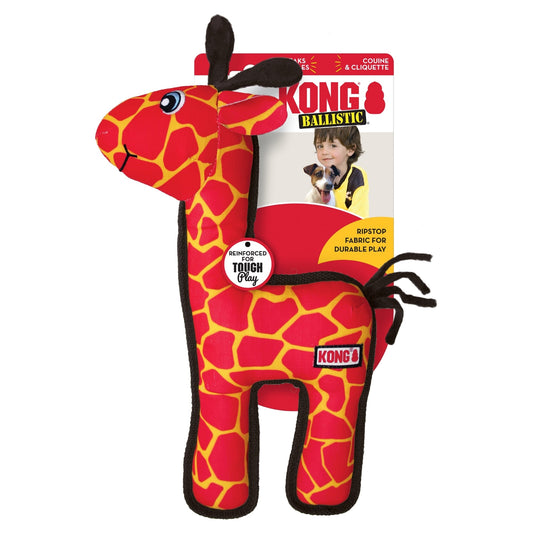 KONG Ballistic Dog Toy Giraffe, MD/LG (2 pack)