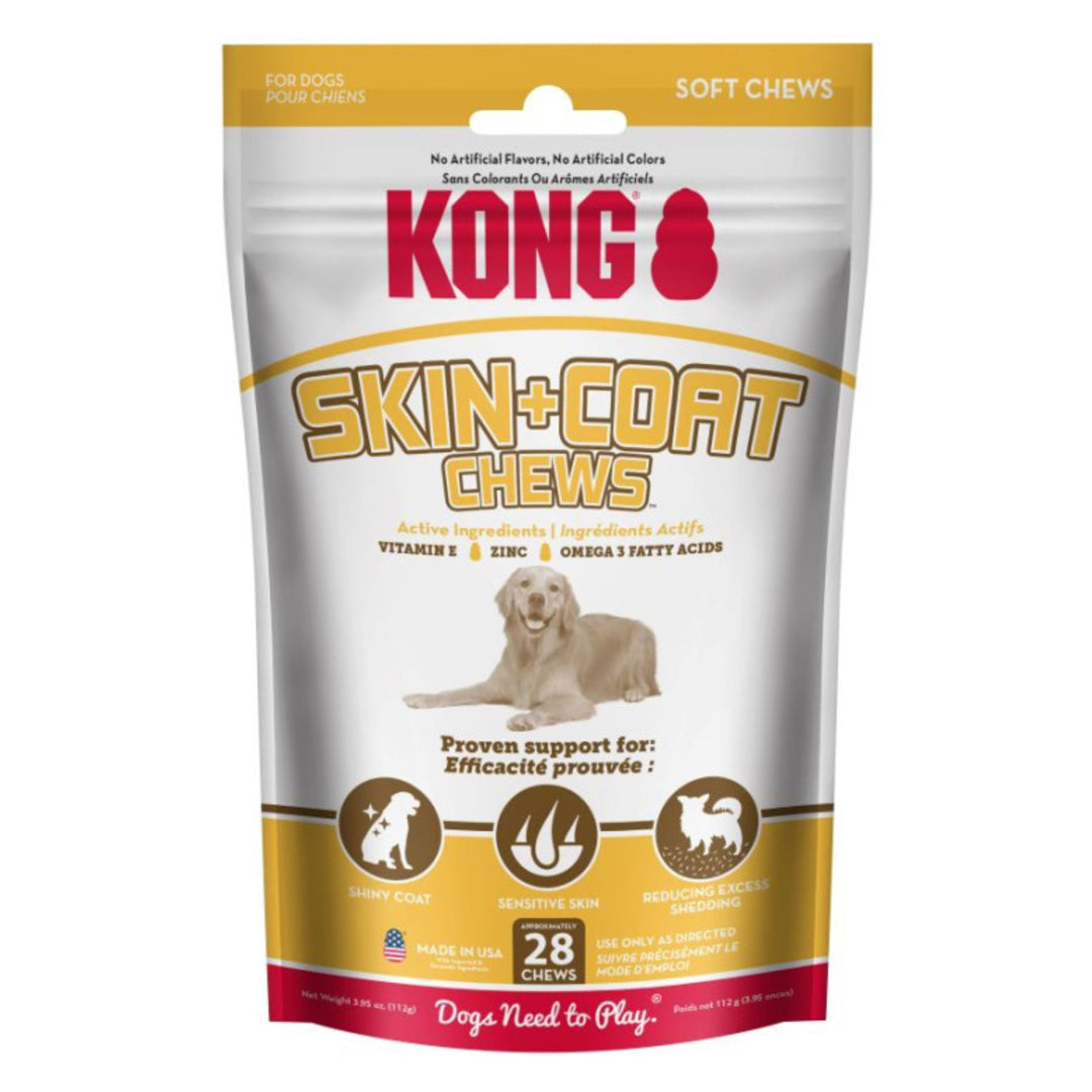 KONG Skin & Coat Soft Chews Dog Treats 1ea/28Pc