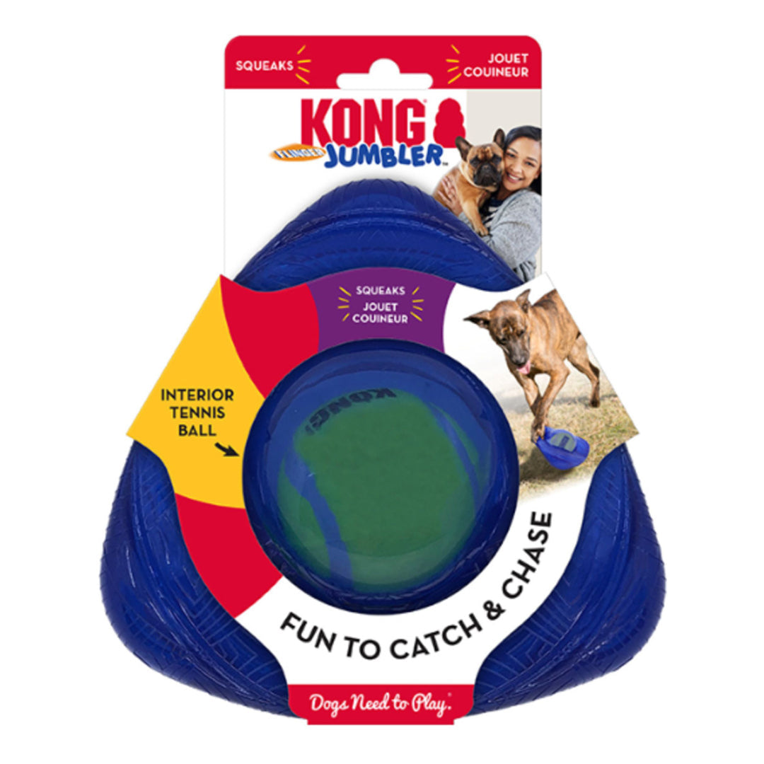 KONG Jumbler Flinger Dog Toy Assorted 1ea/MD/LG