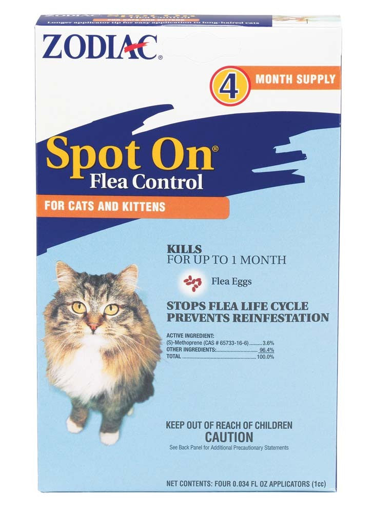 Zodiac Spot On Flea Control for Cats & Kittens 1ea/4 pk