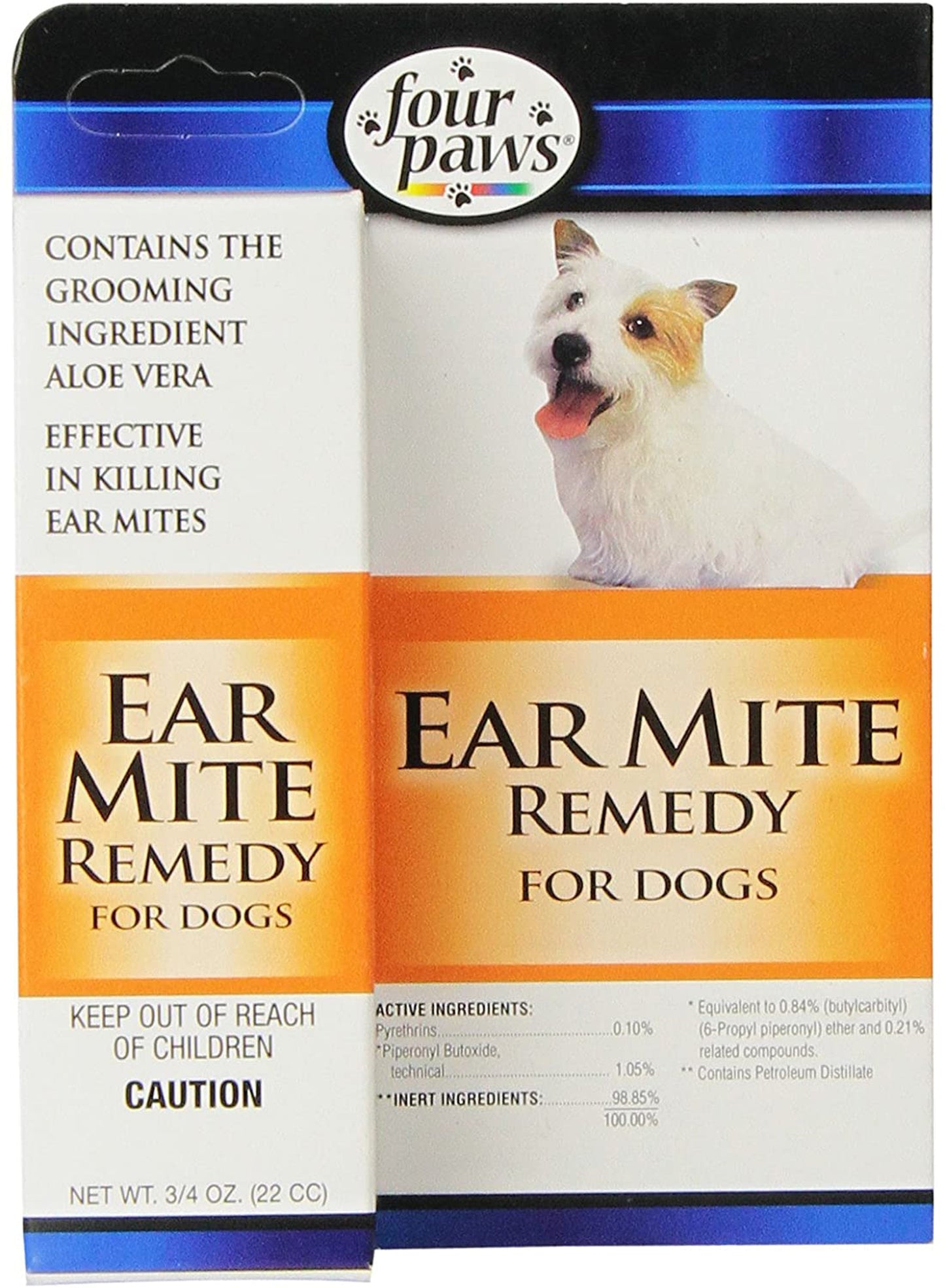 Four Paws Aloe Ear Mite Treatment 1ea/3/4 oz