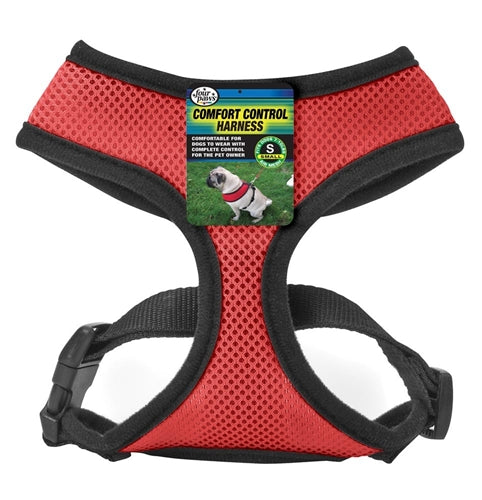 Four Paws Comfort Control Dog Harness Red 1ea/SMall