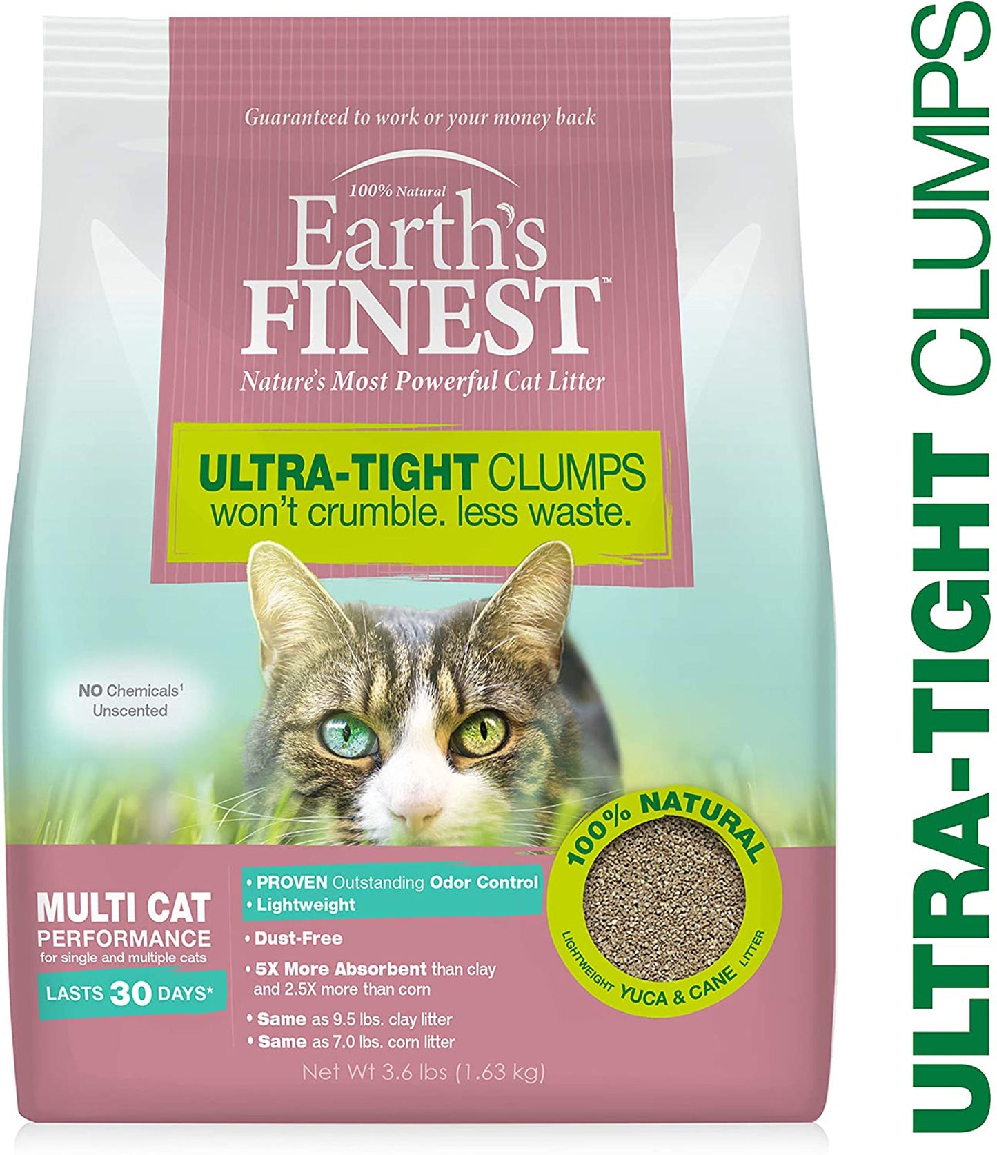 Four Paws Earth’s FINEST® Cat Litter, Premium Clumping, Lightweight, Absorbent Formula 1ea/3.6 lb