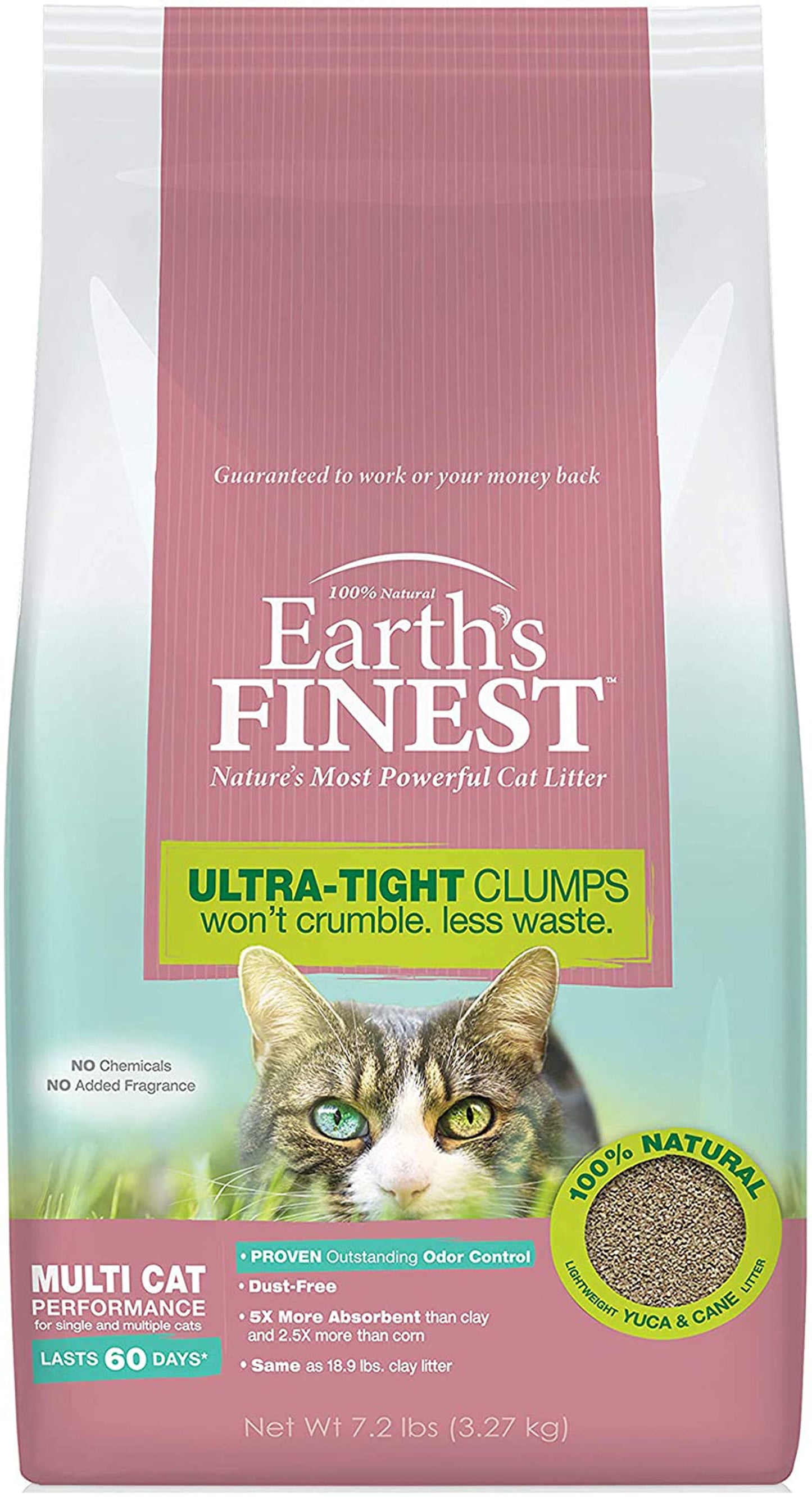 Four Paws Earth’s FINEST® Cat Litter, Premium Clumping, Lightweight, Absorbent Formula 1ea/7.2 lb