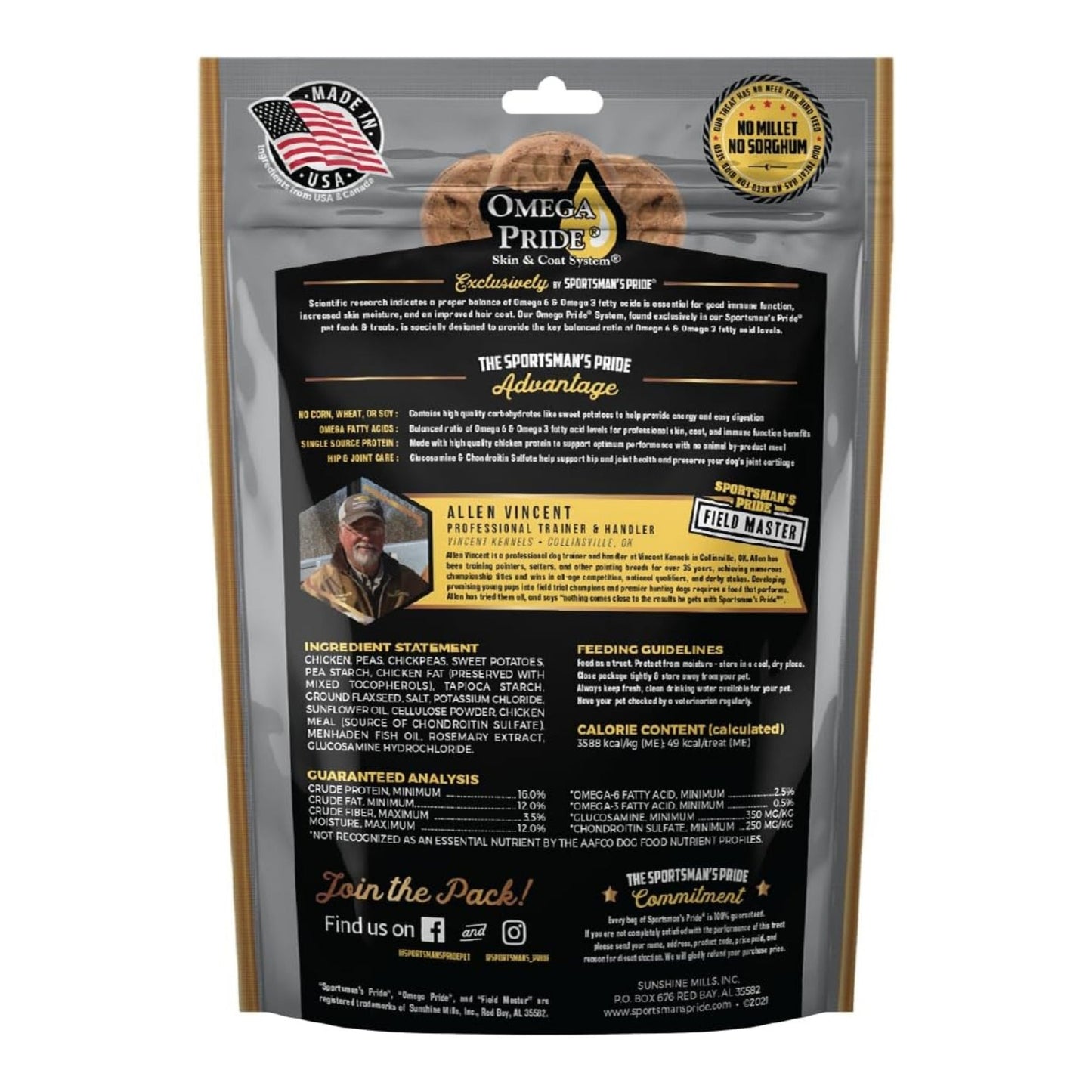 Field Master Healthy Hip & Joint Grainfree  Dog Treats Chicken/Sweet Potato 12oz.