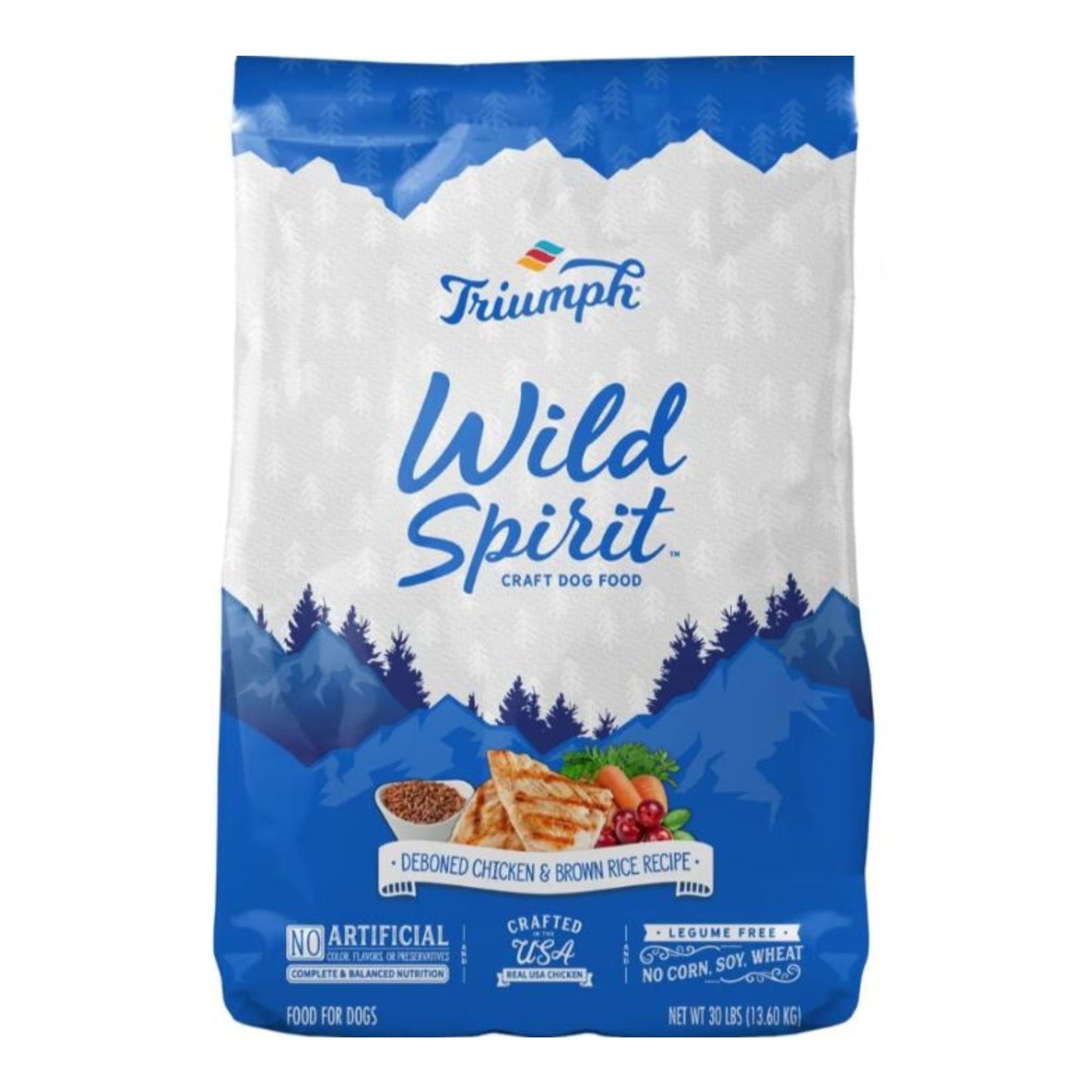 Wild Spirit Dog Food Chicken/Brown Rice 30 Lb