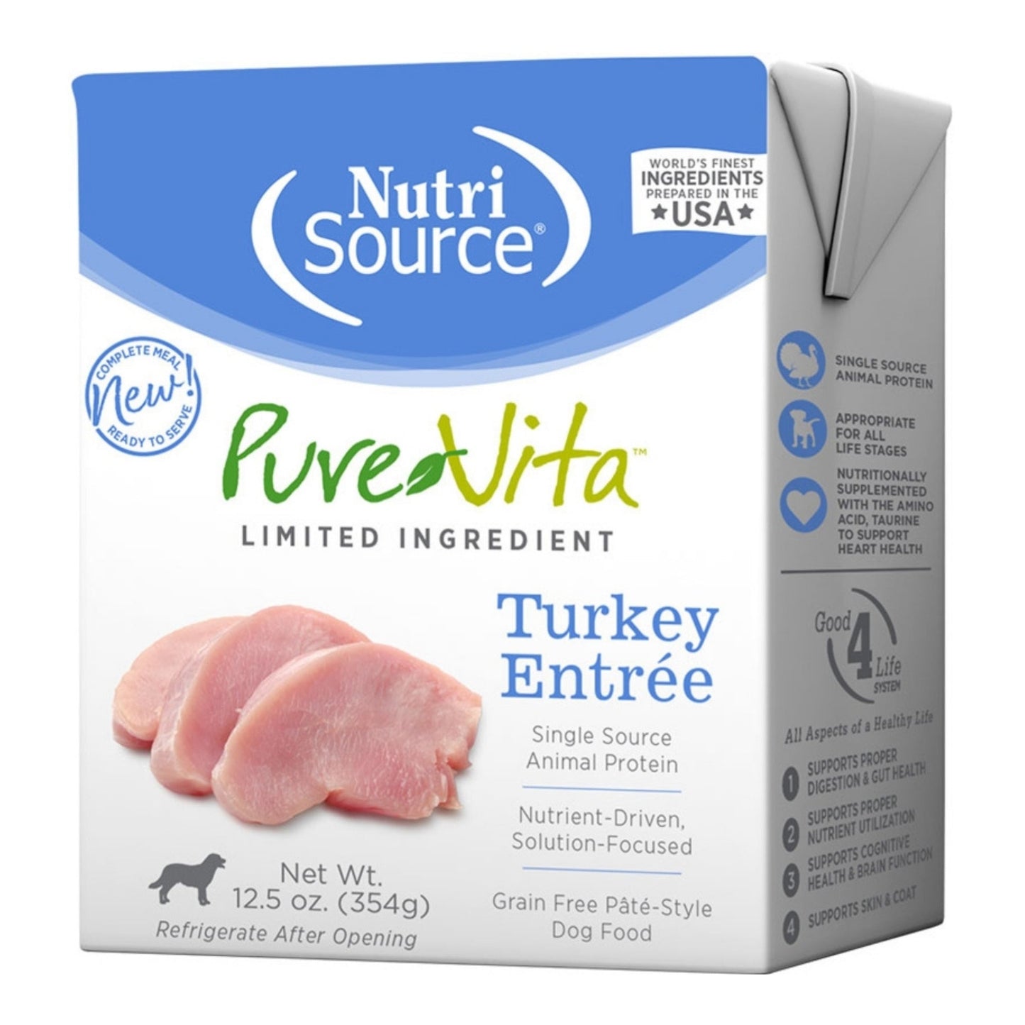 Pure Vita Dog Grain Free Turkey Entree 12.5oz. . (Case of 12)