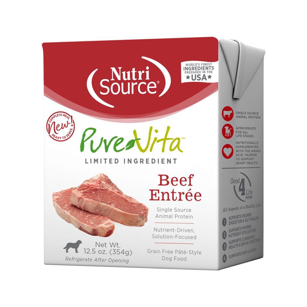 Pure Vita Dog Grain Free Beef Entree 12.5oz. (Case of 12)