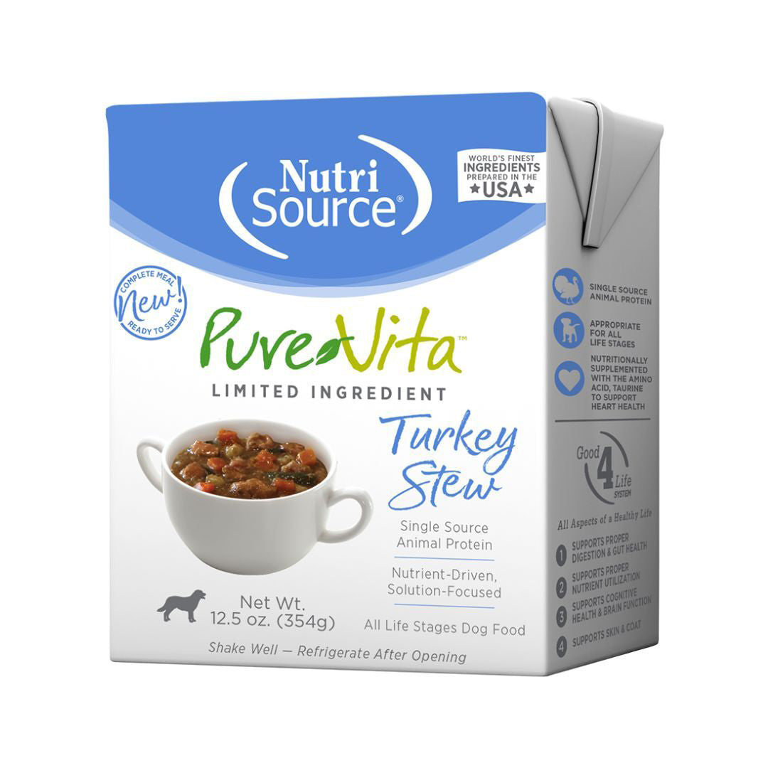 Pure Vita Dog Turkey Stew 12.5oz. (Case of 12)