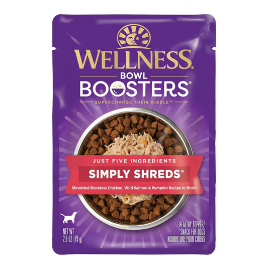 Wellness Bowl Boosters Simply Shreds 2.8oz. Chicken Salmon Shred (Case of 12)