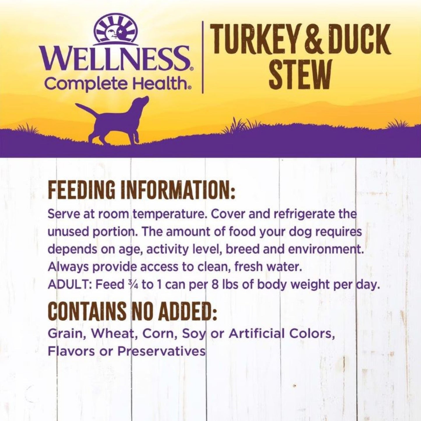 Wellness Dog Complete Health Stew Turkey Duck Sweet Potato Cranberries 12.5oz. (Case of 12)