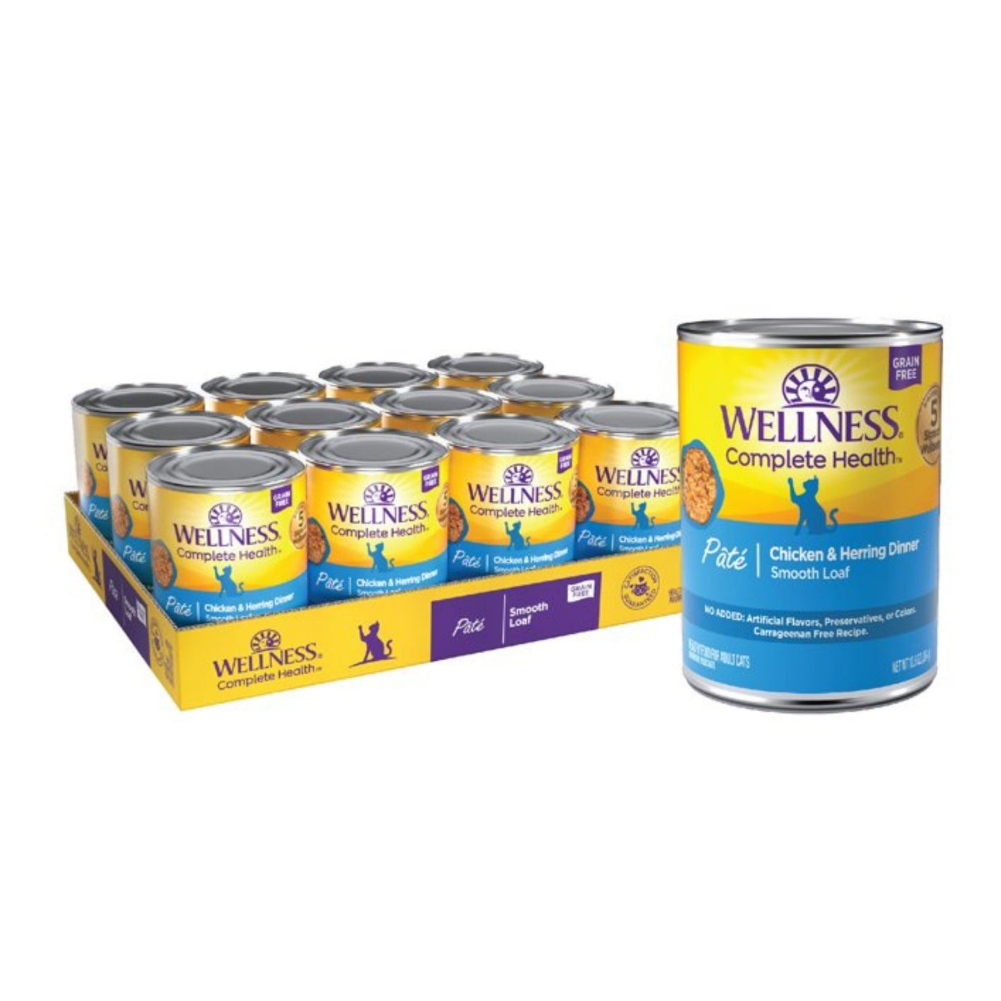 Wellness Cat Complete Health Grain-free Chicken Herring Pate 12.5oz. (Case of 12)