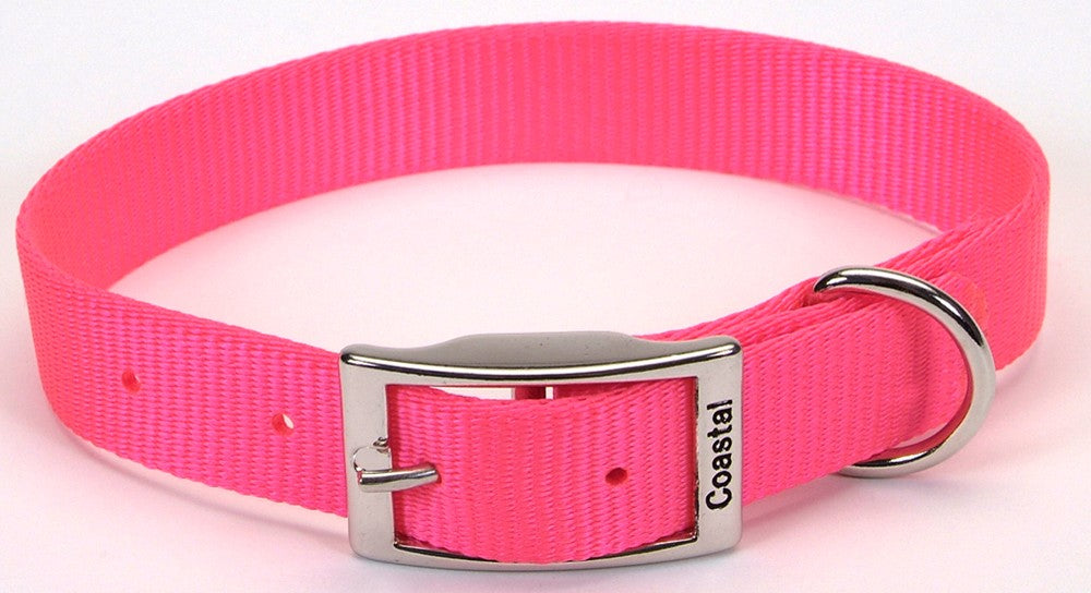 Coastal Single-Ply Nylon Collar Neon Pink 1X18In