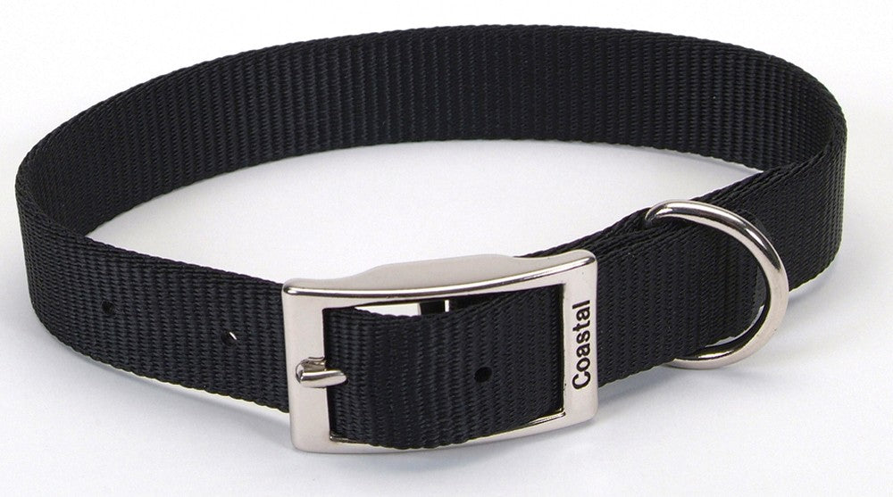 Coastal Single-Ply Nylon Collar Black 1X20In