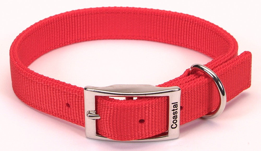 Coastal Double-Ply Nylon Dog Collar Red 1ea/1 In X 22 in