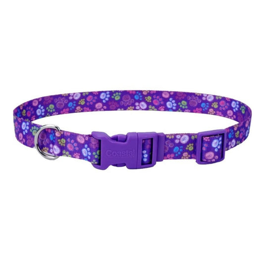 Styles Adjustable Dog Collar Purple 5/8 x 10-14 In