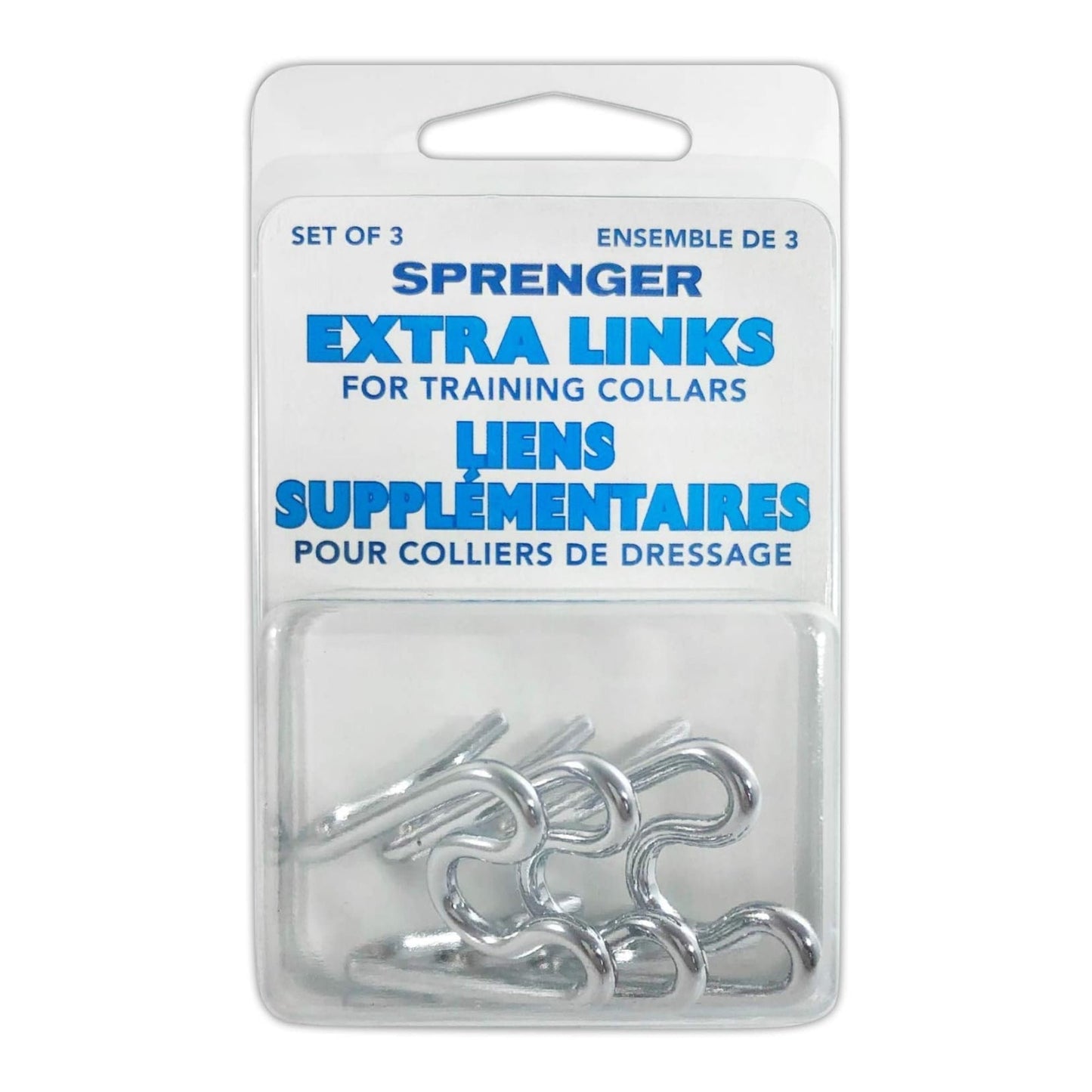 Herm. Sprenger Extra Links for Dog Prong Collar Medium Chrome 1ea/3.00 mm, 3 pk