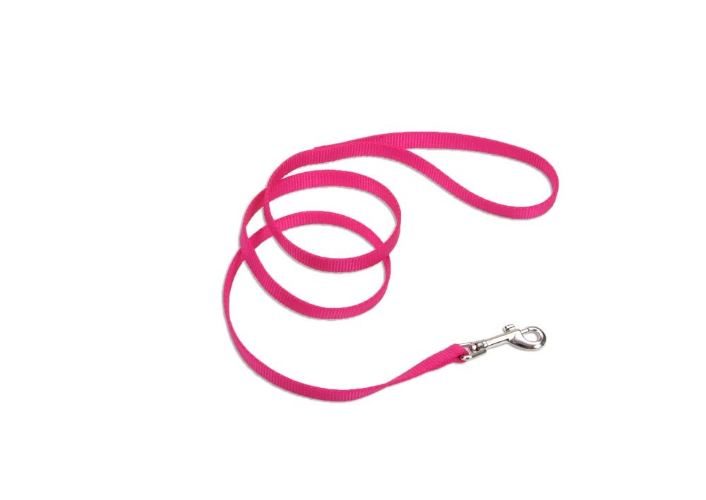 Coastal Single-Ply Nylon Leash Pink Flamingo 5/8X4Ft